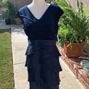 Adrianna Papell blue Shutter dress